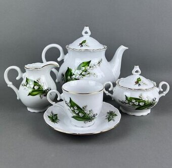 Čajová souprava Ofelie, konvalinka, pro 6 osob