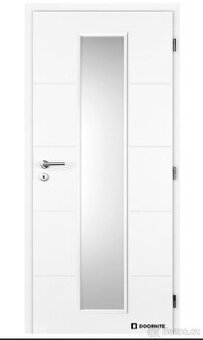 Dveře Quatro Linea, satinato, hladké bílé, 60L