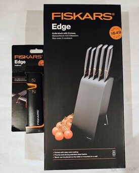 Sada nožů Fiskars Edge s blokem a brouskem