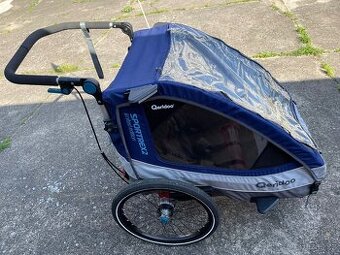 kočárek na brusle, běh, za kolo