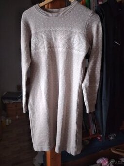 Vlněné svetrové šaty vel. M - 1