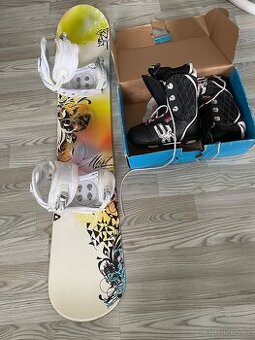 Snowboard Gravity 143 cm + boty 38-39 - 1