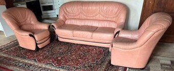 Luxusní italská kožená sedací souprava 3+1+1, 5252