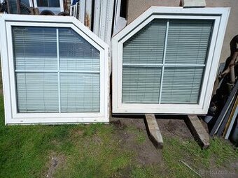 Plastove okna 2 ks PRAVE A LEVÉ  š-120,v-123cm