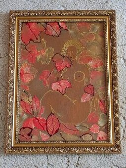 Originální obraz – Olga Vargová-Delezalová: Akt v červeném