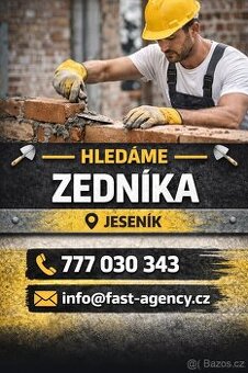 Hledáme zedníky na dlouhodobou práci