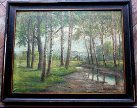 Otakar Hůrka 1889, olej plátno, obraz XXXL 84,5 x 104,5 cm - 1