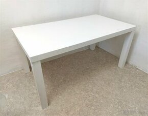 Nový jídelní stůl bílý vysoký lesk 90x160 cm - 1