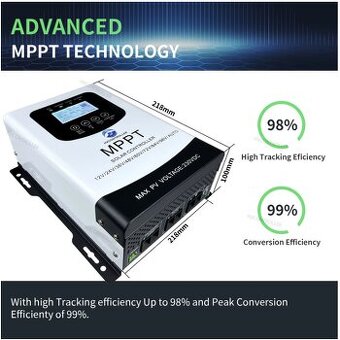 MPPT regulátor 12V/24V/36V/48V/60V/72V/84V/96V a 40A - 1