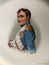 Starožitný set porcelánových talířů Napoleon a Marie Louise