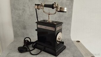 Starý švédský orig.telefon na kliku (2 kliky) velký těžký