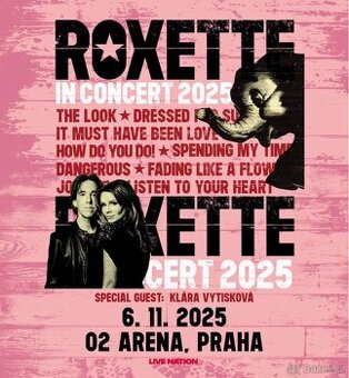 Klubové VIP - ROXETTE, O2 Arena - 6.11.2025