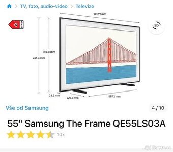 Televize 55" Samsung The Frame QE55LS03A 4K