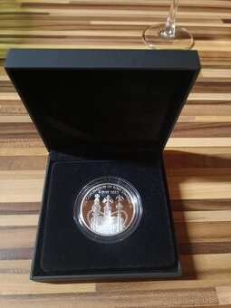 Stříbrná mince Král Karel III. - Korunovace UK 5 GBP 26 g pr