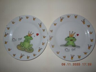 Dětské, porcelánové talířky 2 kusy