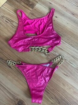 Dámské růžové dvoudílné plavky, vel.S