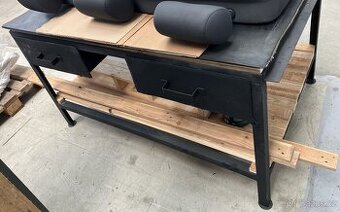 Masivní pracovní stůl, ponk se šuplíky