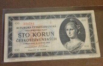 Státovka 100 Korun Československých z roku 194, sečrie N 26