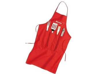 Zástěra Ferraboli se sadou grilovacího náčiní (4 ks) NOVÁ