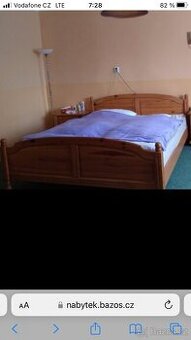 Dřevěná postel 180x200
