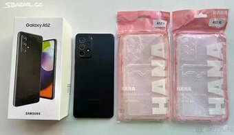 Samsung Galaxy A52 + 2x průhledný kryt + nabíječka
