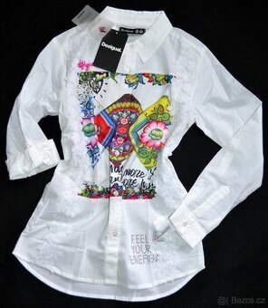 Dívčí košile halenka zn. DESIGUAL v. 134-140 (9-10let)