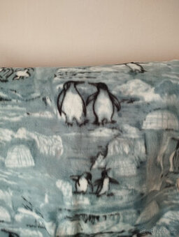 Látka Fleece tučňák, metráž