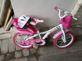 Dětské kolo Minnie stav nového + helma