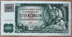 100 Kčs 1961 s kolkem UNC