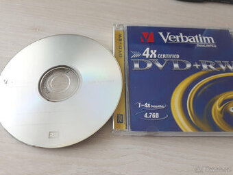 DVD+RW 4x Verbatim AZO 4,7 GB použité, funkční