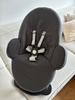 Stokke Steps Bouncer Herringbone Grey / Black Chassis
