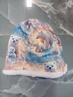 čepice s beránkem lední medvěd