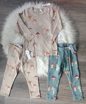 Tričko a legíny Lindex houby vel 92