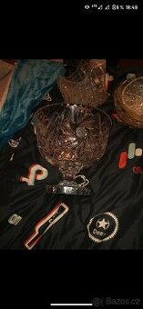 broušená křišťálová mísa