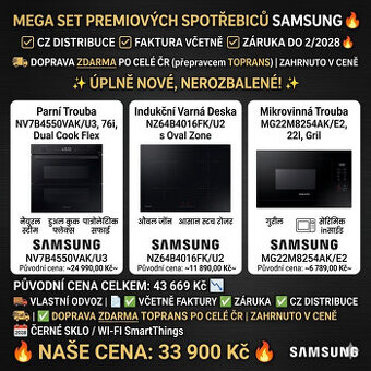 NOVÝ MEGA SET Samsung (Trouba, Indukce, Mikrovlnka) | ZÁRUKA