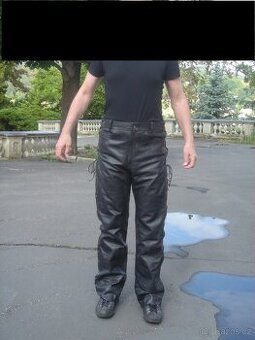 Kožené kalhoty pánské šněrovací