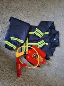 Hasič. oblek + hasicí přístroj