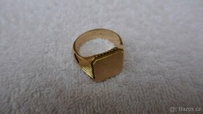 PÁNSKÝ ZLATÝ PRSTEN PLNÝ 14K/585//VEL.66//16.68g