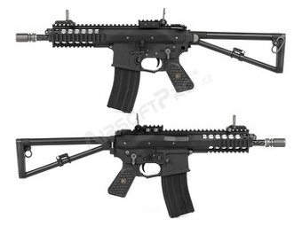 Airsoftová zbraň AWSS KAC PDW 8” GBB, blowback - černá