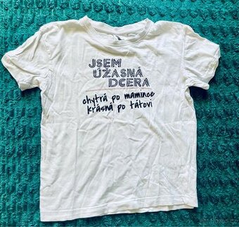 Dívčí orientální tričko Úžasná dcera vel. 138 top stav