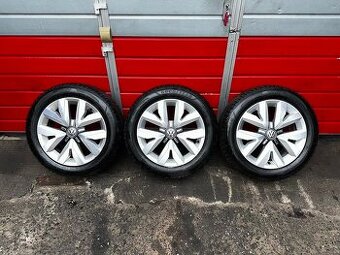 Original 3x ALU kolo VW Brighton 16" 6,5J ET48 pneu 205/55/