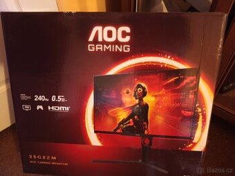 Monitor herní, FHD, 240 Hz, 25 palců, AOC 25G3ZM. Top stav.