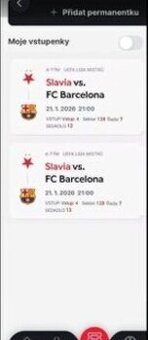 Slavia Barcelona vstupenky