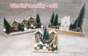 Prodám nové vánoční svítící vesničky - trvanlivé