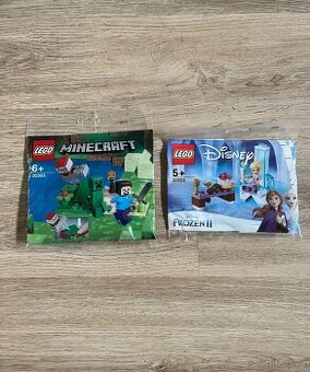LEGO Minecraft 30393, Disney Frozen II 30553 - NOVÉ.