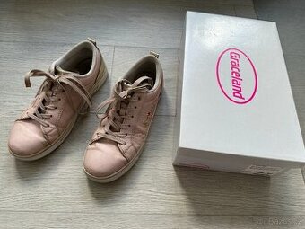 Dívčí boty Graceland, růžové s květinami, vel. 37