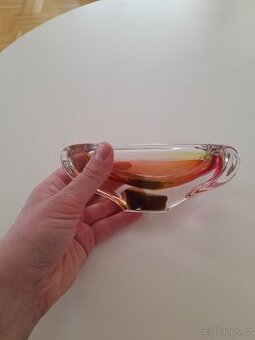 Hutní sklo - miska z 80.  let