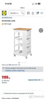 Kuchynsky vozik, pojizdny ulozny regal