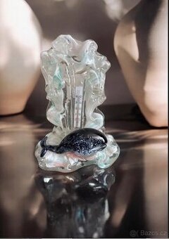 Hutní sklo  Jaroslav Brychta Železný Brod  teploměr kosatk