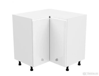 Skříň kuchyně rohová bílý lesk